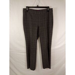 Roz and Ali Women's Black and Gray Plaid Trousers Size 6